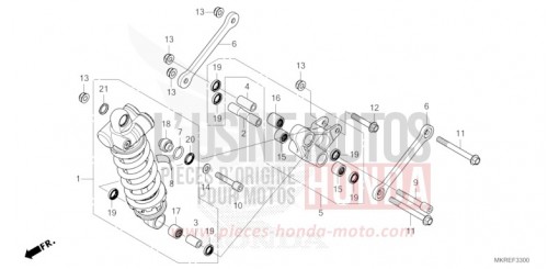AMMORTIZZATORE POSTERIORE (CBR1000ST) CBR1000STR di 2024